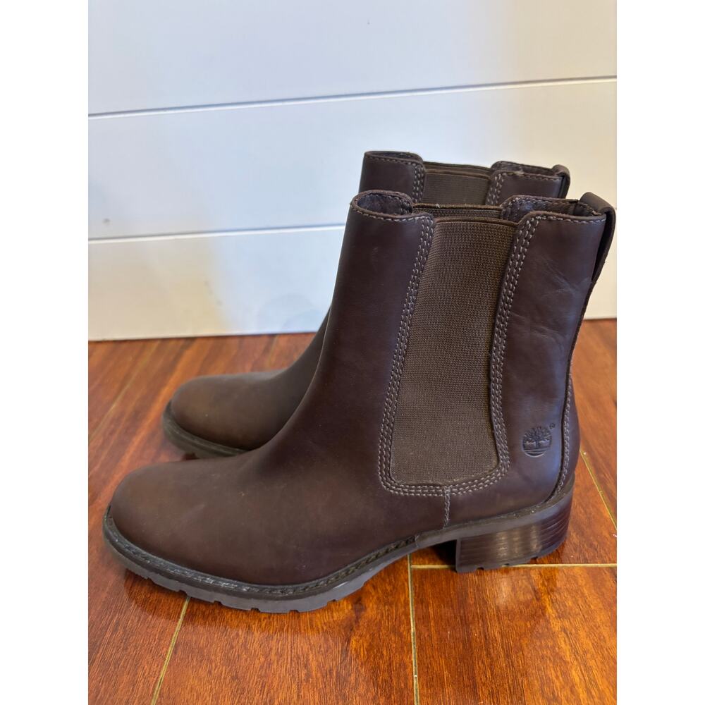 Timberland Mont Chevalier Women's Chelsea Boot Dark Brown Leather Size 8.5